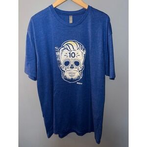NFLPA Mens XXL Sugar Skull 10 Graphic T-Shirt Heather Blue NFL Player Tee